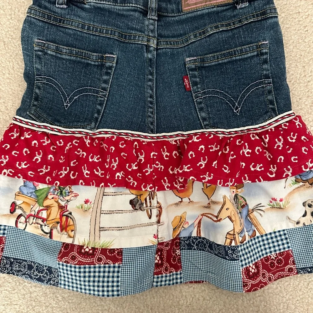 Western, Hand Crafted, Cowgirl, Tiered Skirt Sz 6X Very Good Condition